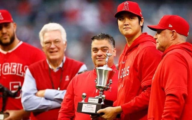 【MLB】大谷翔平の3年連続受賞を“阻止”「驚いたよ」　エ軍守護神が再会喜び「腕はどう？」
