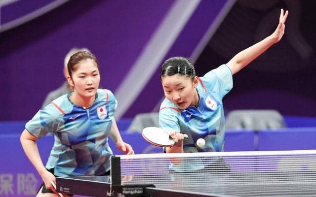 張本・木原の10代コンビが世界1位ペアに敗戦。49年ぶり決勝進出ならずも銅メダル獲得【卓球 アジア競技大会】