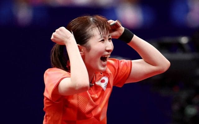早田ひな 金メダル王手！中国王者とのフルゲームの死闘を制して29年ぶりの決勝進出【卓球 アジア競技大会】