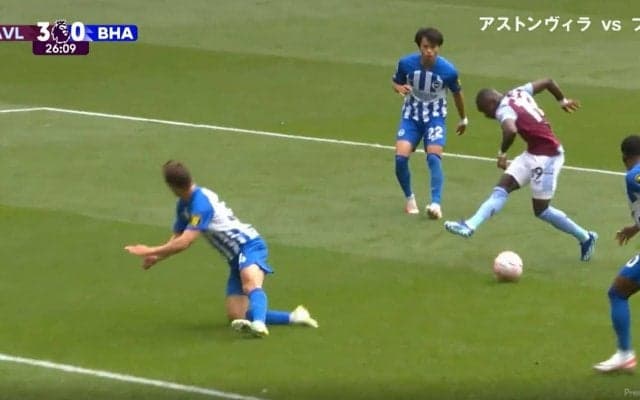 三笘薫、ゴール前で足を止めなすすべなく… 相手に寄せ切れず目の前で3点目を献上　ブライトン守備陣が崩壊した悪夢の12分間