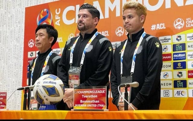 ACL初白星狙う甲府と対峙するブリーラム、ティーラトン&パパス監督が闘志　「勝ち点3をとって帰りたい」