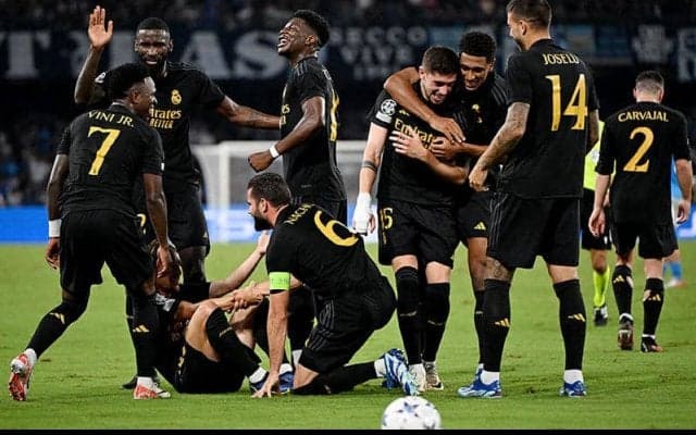 勝敗を分けたのはバルベルデの弾丸ミドル、ベリンガム1G1Aのマドリーがナポリとのシーソーゲームを制す【CL】