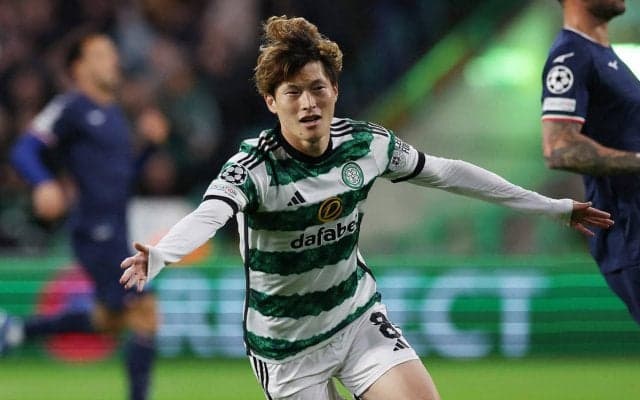 「抜け出しうまい」「めっちゃ良い」古橋亨梧が待望のCL初ゴール！前田大然の仕掛けが起点に「初ゴールおめでとう」