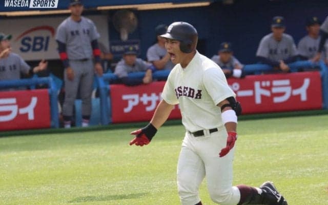 代打・島川に値千金の決勝３ランが飛び出す！　劇的勝利で明日の第２戦へ／慶大１回戦