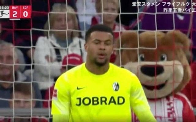 放送事故レベル！一瞬、画面に何か映った ゴールキーパーの後ろに“クマ”が乱入… 熱い一戦の裏で視聴者にバズった反則レベルのシュール映像