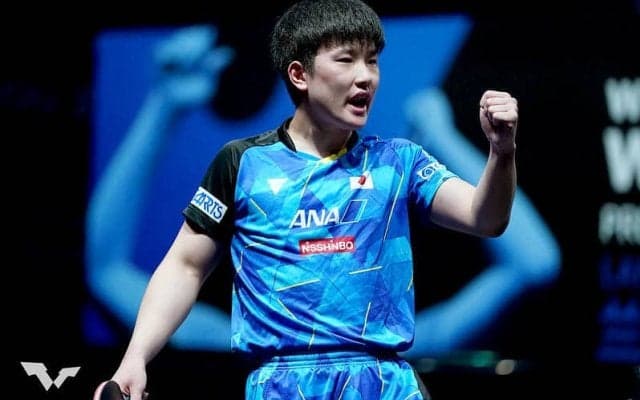 張本智和 同学年対決で篠塚を撃破！男子のベスト8進出一番乗り【卓球 WTTマスカット】