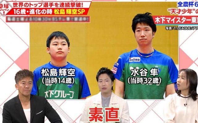 東京五輪銅メダリストを撃破した16歳・松島輝空！掟破りのロングサーブ連発に水谷隼も「おいおいおいおい」【卓球ジャパン！】