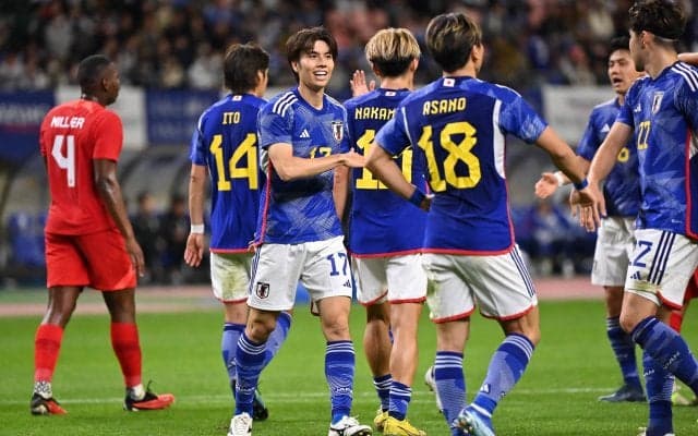 日本代表、カナダ相手に３－０で折り返す！田中碧が先制点、中村敬斗が３点目