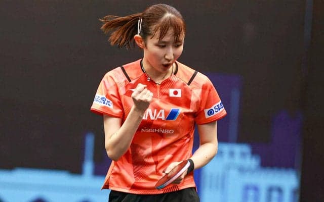 早田ひな 日本人対決を制し決勝進出！長﨑美柚をフルゲームで撃破【卓球 WTTマスカット】
