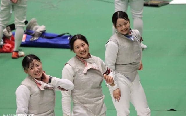 女子フルーレ「びっくり」準優勝　男子フルーレは初戦敗退…インカレでの雪辱誓う