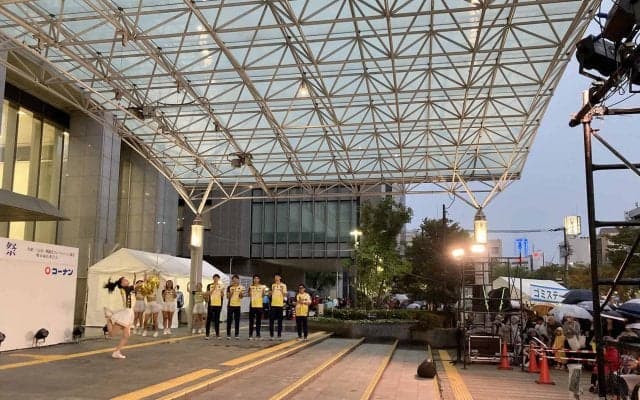 日本製鉄堺ブレイザーズが祭りでPR 地元出身の重留日向「会場に来てもらえたら」と呼びかけ