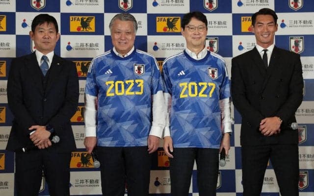 JFAと三井不動産がメジャーパートナー契約！ 森保一監督もセレモニーに登場「めちゃくちゃ緊張している」