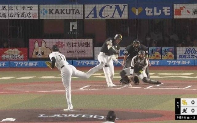「落ち方がエグい」「よく止めたな」魔球レベルの“フォーク4連投”！ ロッテ佐々木朗希＆松川虎生の“完全試合バッテリー”とソフトバンク柳田の勝負がヤバすぎる