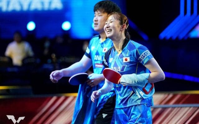 はりひなペアが今季国際大会初V！早田はシングルスとの二冠王手【卓球 WTTアンタルヤ】