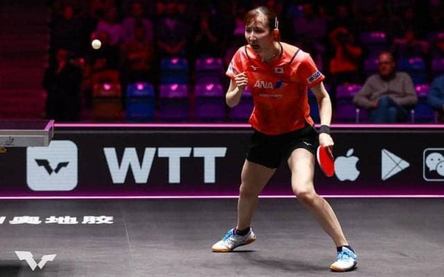 1回戦ゲームオールで勝利の早田ひな「危ない試合」ベンチコーチ変更の狙いも明かす【卓球 WTTチャンピオンズ】