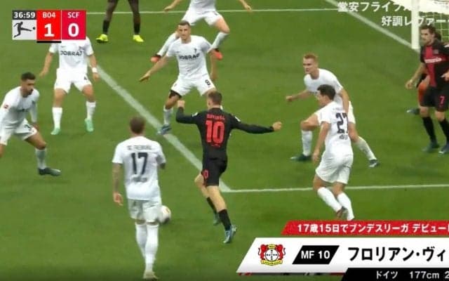 6人でも止められない！市場価値爆上がり中の“神童”ヴィルツのエグすぎる“天才的ドリブル”　相手DF陣をスルスル切り裂く→ワールドクラスの一撃