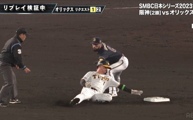 “若月アロー”&ゴンザレスの神タッチ炸裂の瞬間！リクエストで判定覆り大山三振→森下盗塁死の三振ゲッツー完成
