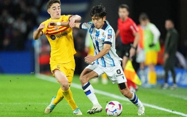 「バルサのDFを狂わせた」古巣バルサ相手に躍動した久保建英、チャビ監督が称えるも現地評価はまずまず「全力を尽くした」