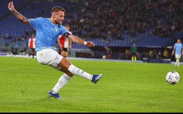 ラツィオがインモービレのクラブ通算200点目守り抜いて2位浮上！　鎌田先発に途中出場の上田はラストプレーで見せ場【CL】