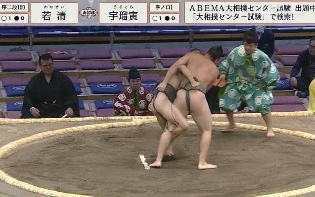 絡みついたら離れない！超スリム60キロのベテラン力士、ピチピチ若手を技と執念で完封 館内大拍手「すげっ！」「優勝したら泣くわ」
