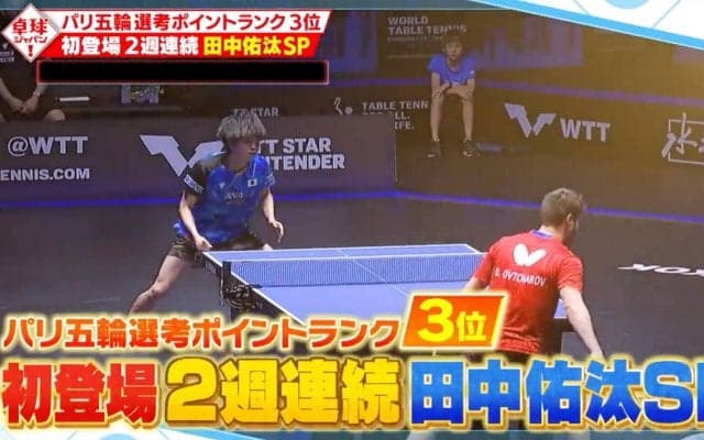 アジア選手権で大ブレイク！パリ五輪選考ランク3位・田中佑汰が初登場！オフチャロフ戦 驚異の巻き返しを本人解説【卓球ジャパン！】