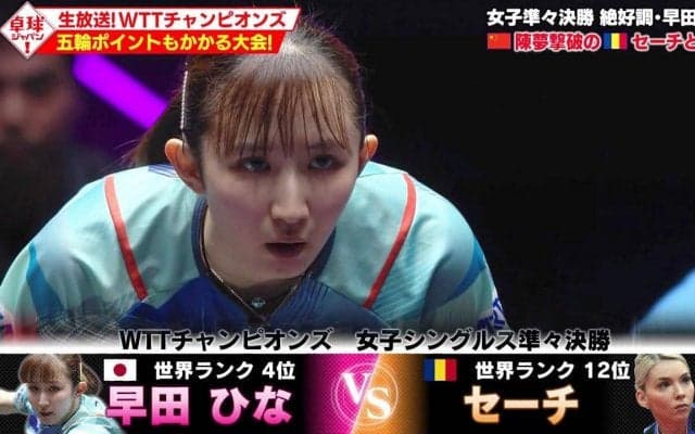 WTTチャンピオンズ 早田ひなの激戦をDEEP解説！クセ球に苦しみながらも最後に勝つのが成長の証【卓球ジャパン！】