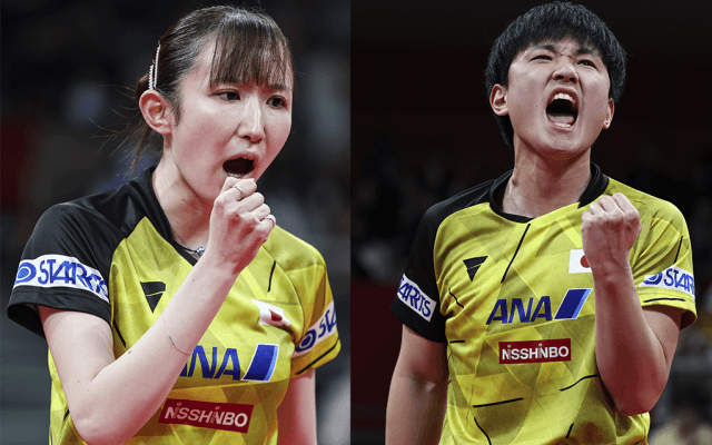 早田ひな、張本智和らエース躍動で圧巻の全勝劇　日本が仏、米下し4連勝で首位通過【混合団体W杯】
