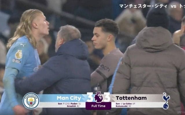 因縁勃発！ブチギレ乱闘騒ぎのハーランド、喧嘩も売られていた？「やんのか？コラァ！」 アルゼンチン代表MFに肩をぶつけられて挑発された問題シーン