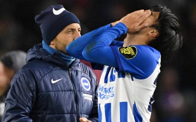 「決まったと思った」、「入ってたらスーパーゴール」三笘薫があわや決勝弾の技ありボレーに称賛の声、それ以上にGKが称えられる「神ってる」「これ止めるんかい」