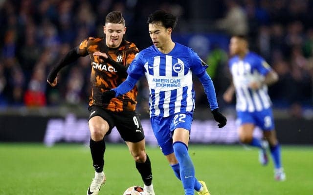 三笘薫「ひと晩中本当に脅威」欧州リーグ先発フル出場で英メディアが高評価　ブライトンは87分の劇的ゴールで16強進出