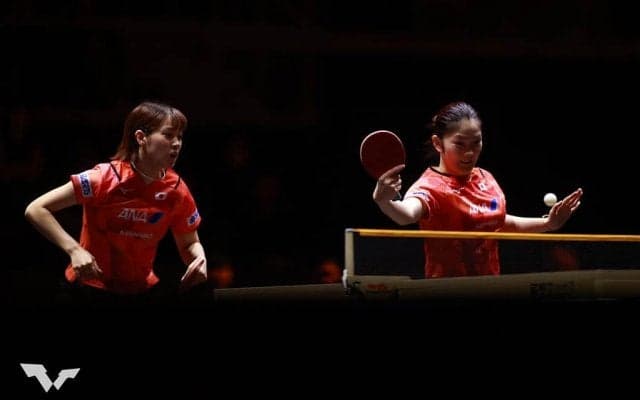 「最高の卓球を披露」長﨑美柚、木原美悠の圧巻勝利に大会公式も賛辞　4年ぶり激突の中国最強ペア撃破にも期待【WTT女子ファイナルズ】
