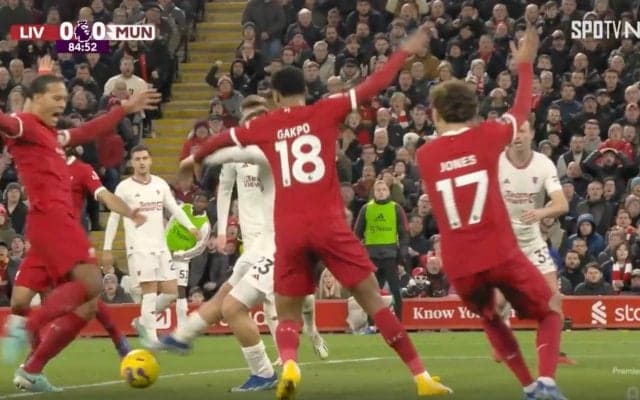 物議を醸す判定…「ハンドしてるだろ！」「これはファウル取れない」 意見が真っ二つ！リプレイ映像を見ても腕に直撃 ボックス内で問題シーンが起きた瞬間