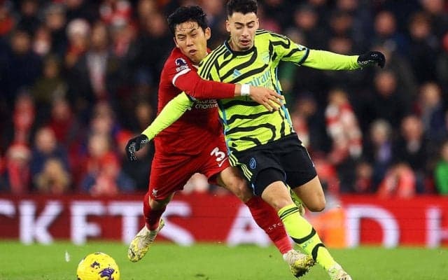 「加入以来最高の出来」遠藤航、アーセナル相手の圧巻パフォに英メディア激賞　奮闘ぶりを評価「実に上品なプレー」【プレミアリーグ】