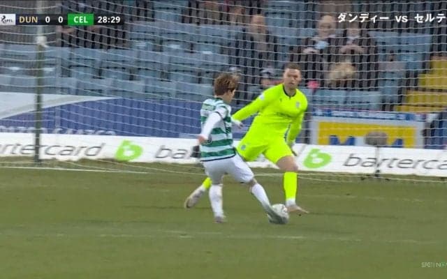 「それ外したら何決めんねん！」日本代表・古橋亨梧 “最高の抜け出し”からGKと1対1に…　これ以上ない状況でシュートの名手が迎えたまさかの展開