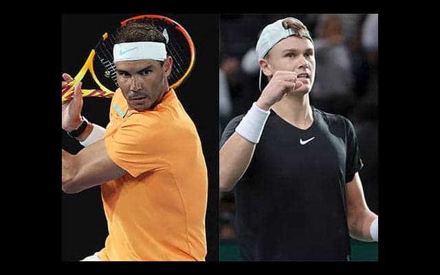  ナダルと20歳ルーネが練習 