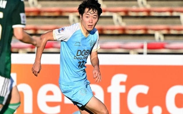 大邱FCのDF鈴木圭太が契約満了で退団、韓国1部で2年間レギュラーを務めるもフリーに