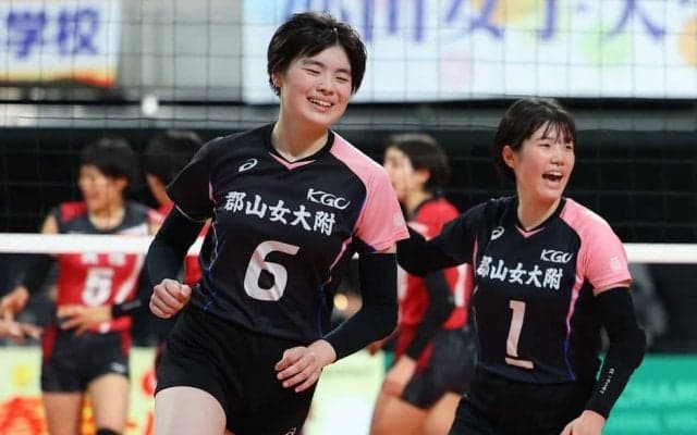 春高バレー　郡山女大付、逆転で接戦制す　次戦は下北沢成徳