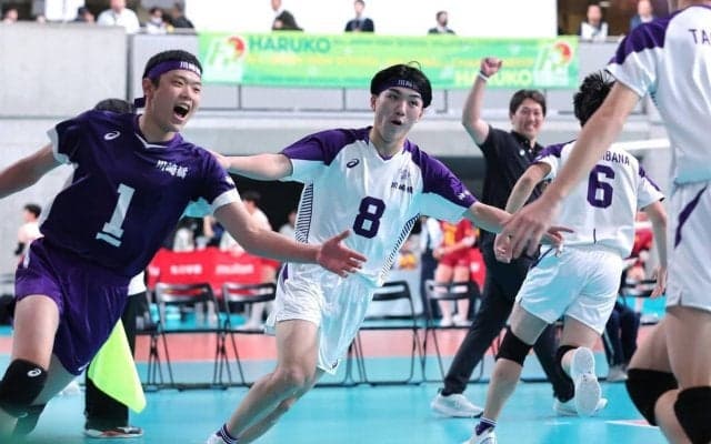 春高バレー　男子の橘は初戦突破　インターハイで敗れた開智にストレート勝ち