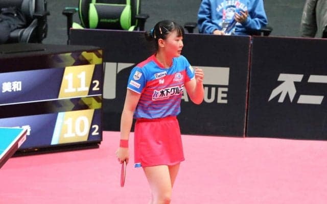 張本美和が2点起用で躍動　平野美宇、木原美悠で完封勝利のKA神奈川が3位以内確定　連覇へ向けてPO進出決定【Tリーグ】