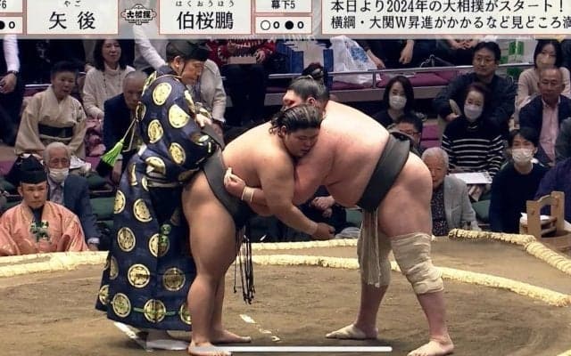 令和の怪物・伯桜鵬、3場所ぶり復帰戦で“まわし待った”かかるも白星スタート 横綱・照ノ富士＆綱とり目指す霧島も順調に勝利／大相撲初場所