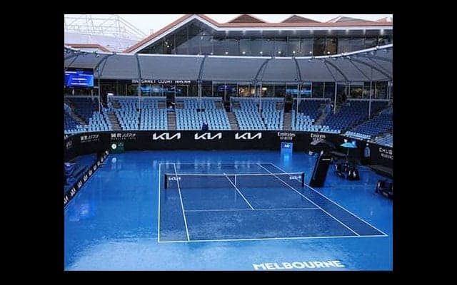 全豪OP 雨天で屋外コートに遅れ