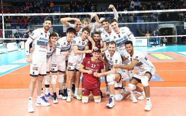 石川祐希のミラノはチステルナにストレートで勝利  【海外リーグ所属日本代表選手・1/13、14】