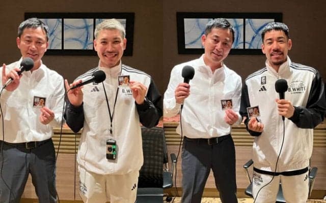 球宴現地から島田チェアマンがリポート…沖縄出身の山内盛久、並里成がチーム愛を語る