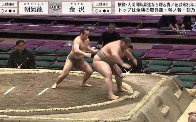 え、そこから？ 体重“82キロ差”対決で驚愕の結末 無念の“お手上げ？”ポーズに館内どよめき