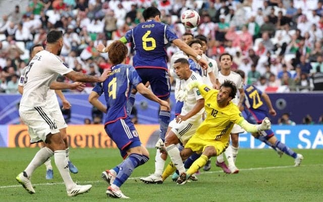 日本痛恨の敗戦…遠藤航のヘッドで一矢報いるもイラクの2発に沈む、イラクはGS突破決定【アジアカップ2023】