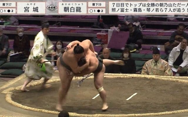 イケメン力士、対戦相手と華麗に“横回転”で宙を舞う ファン騒然「すっごw」「両裏返しやー」「サーカス相撲」