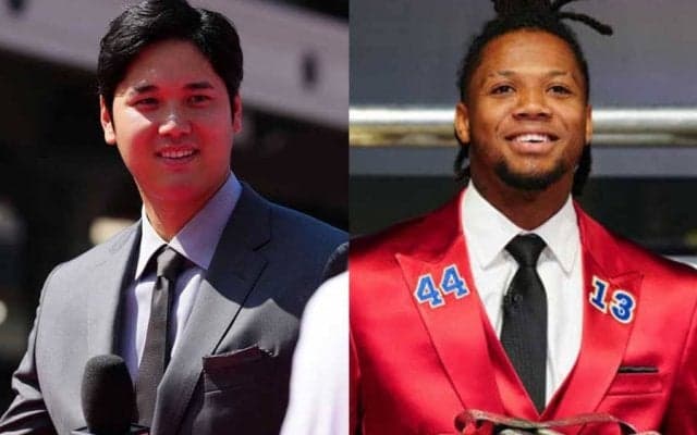 大谷翔平、NY夕食会でアクーニャJr.と同席＆写真撮影　黒のタキシードで満喫