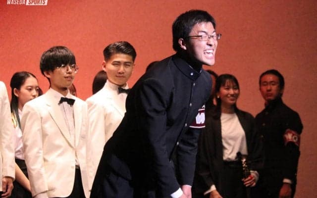 早慶戦の前夜祭が大隈講堂にて開催！　野球部へエールを送る