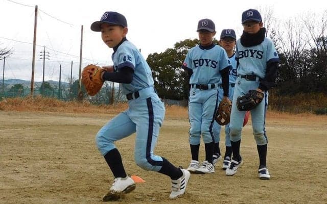 ゴロ捕球の足運び、どう教える？　全国準Vチーム徹底…反復効果を上げる「三角形」