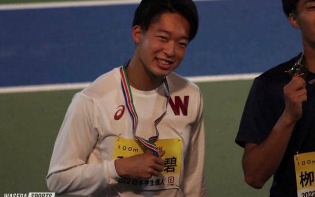 男子100メートルで稲毛が２位！男子400メートル新上も７位入賞／日本学生個人選手権２日目